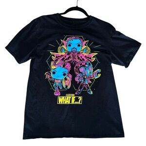 Marvel What If Black Tee Neon Graphics